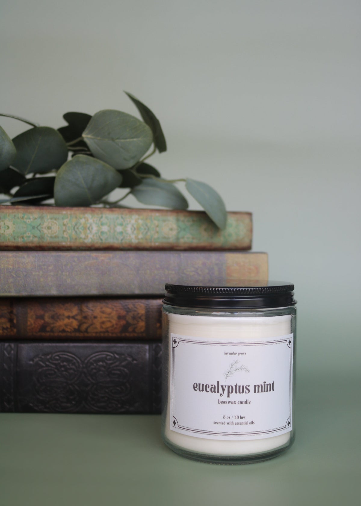 Eucalyptus Mint Beeswax Candle