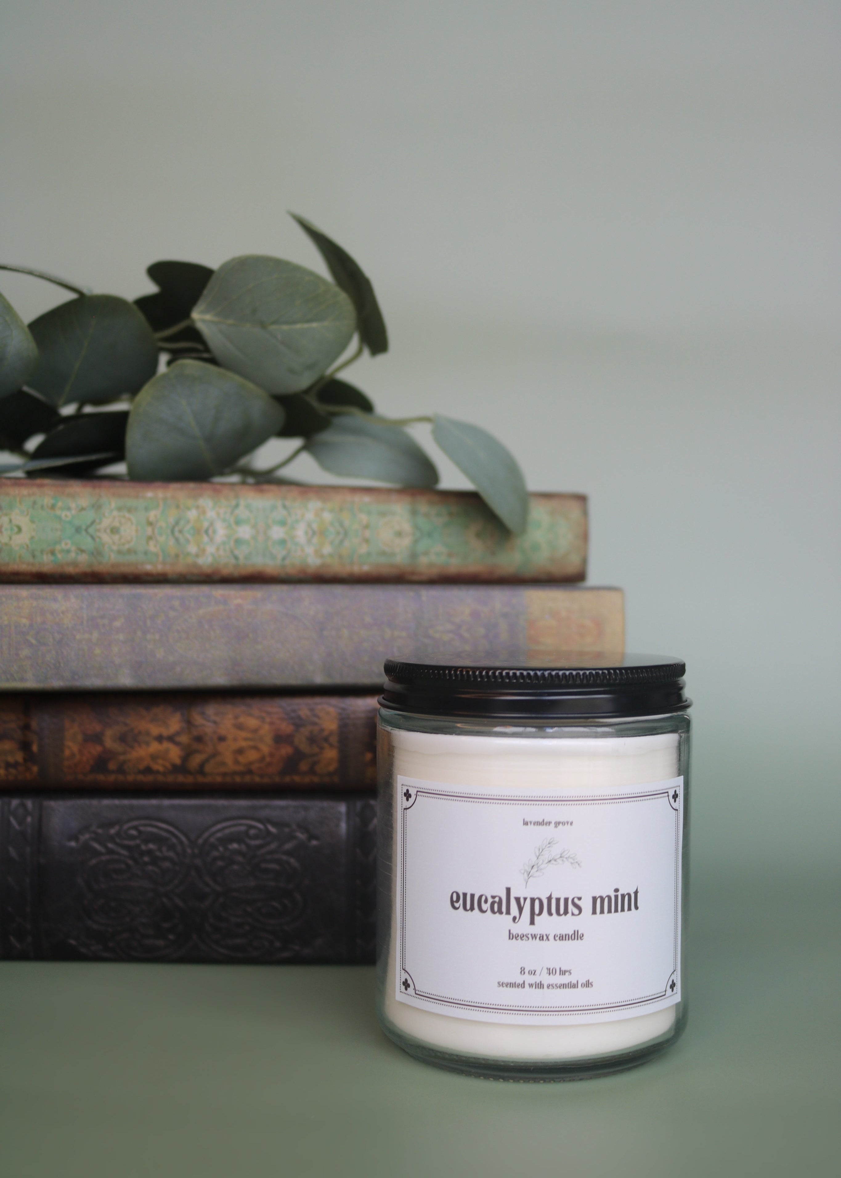 Eucalyptus Mint Beeswax Candle
