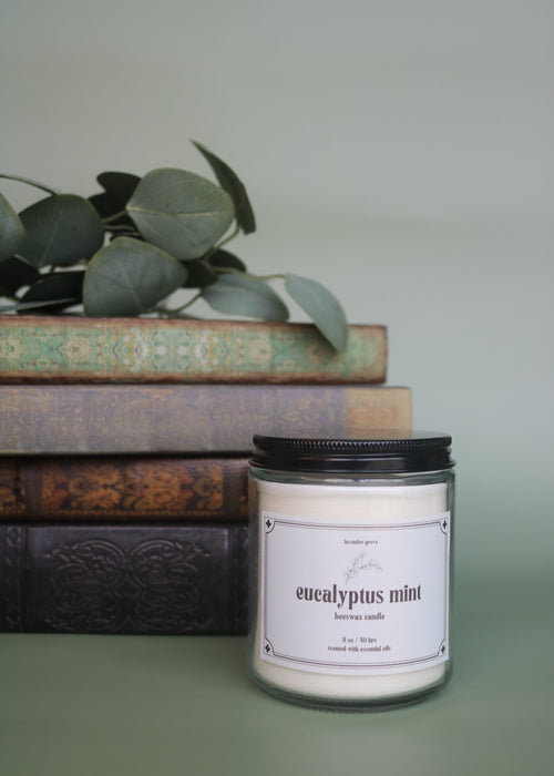 Eucalyptus Mint Beeswax Candle