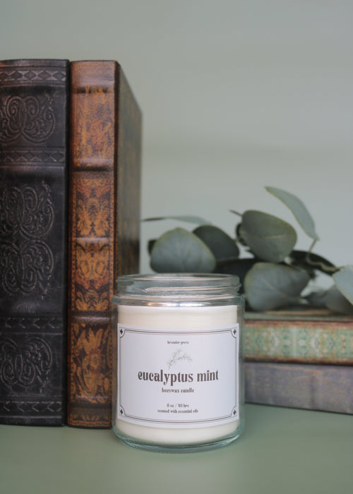 Eucalyptus Mint Beeswax Candle