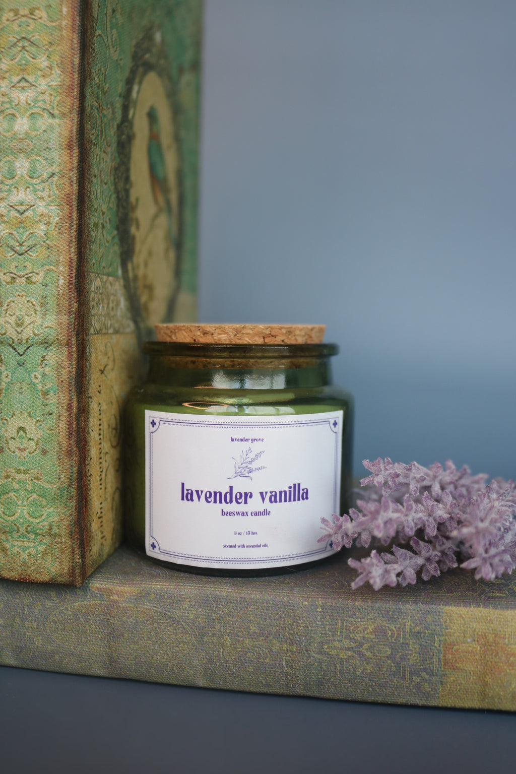 Lavender Vanilla Beeswax Candle