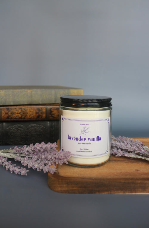 Lavender Vanilla Beeswax Candle