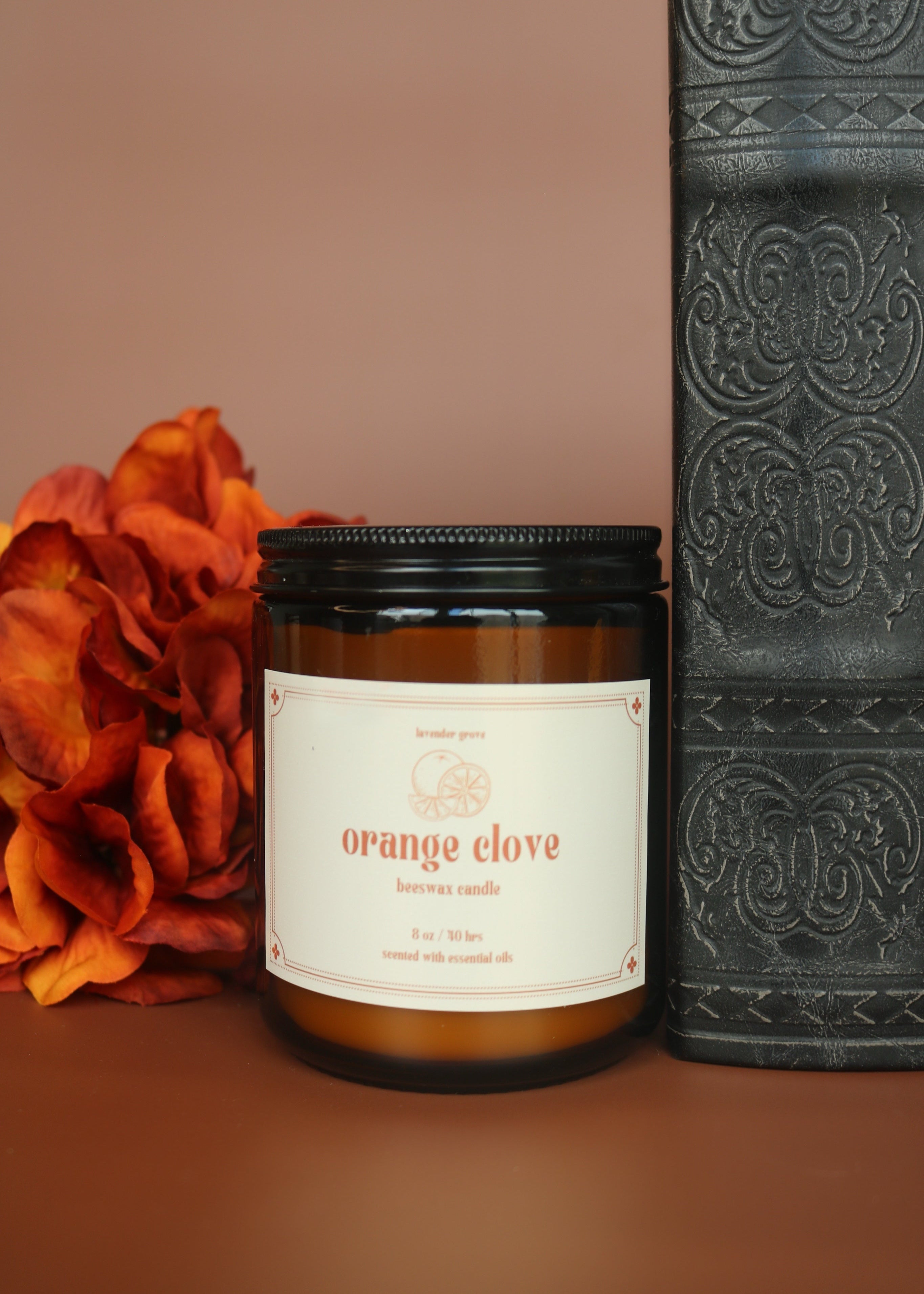Orange Clove Beeswax Candle