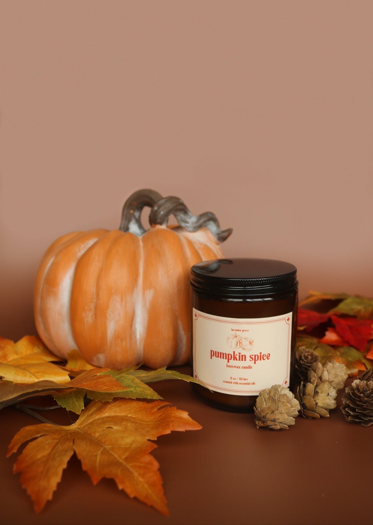Pumpkin Spice Beeswax Candle